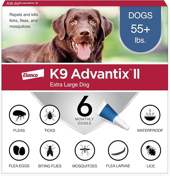 K9 Advantix II XL Flea & Tick Treatment for Dogs 55+ lbs