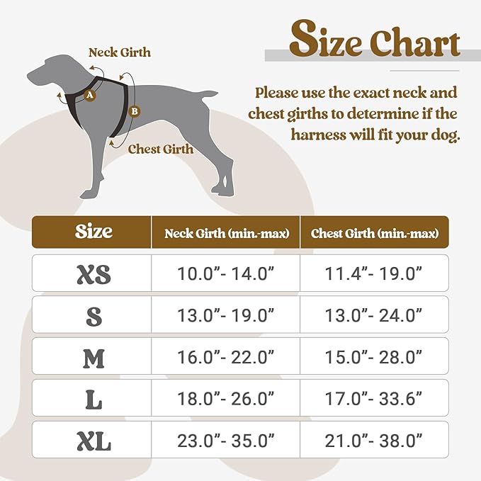 No-Pull Reflective Dog Harness with Handle – Large