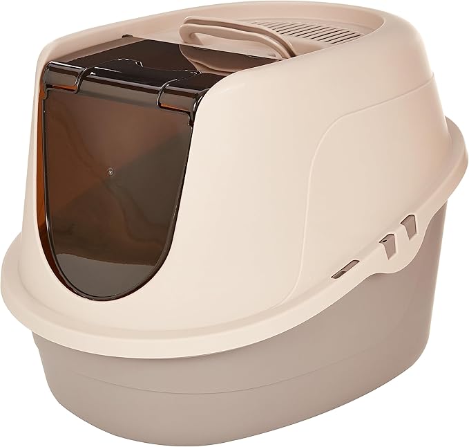 Enclosed No-Mess Hooded Cat Litter Box