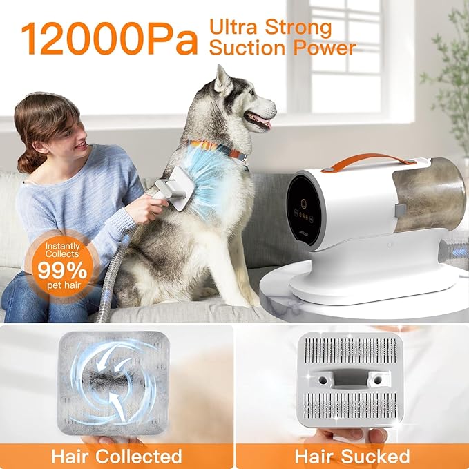 Dog Grooming Vacuum Kit with 5 Tools
