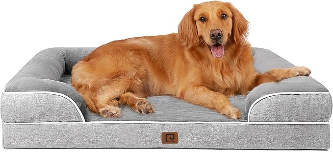 XL Orthopedic Waterproof Dog Bed with Memory Foam