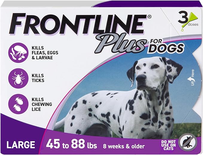 FRONTLINE Plus Flea & Tick Treatment for Large Dogs