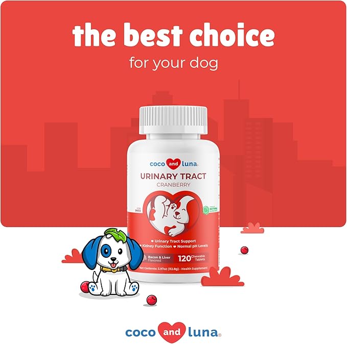 Cranberry Chewables for Dogs - UTI & Bladder Support