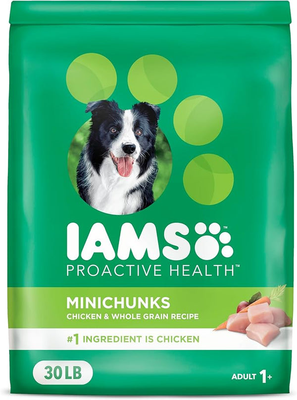 IAMS Minichunks Adult Dog Food, Chicken, 30 lb