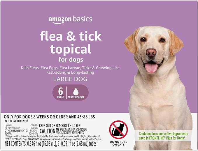 Solimo Flea & Tick Treatment for Large Dogs