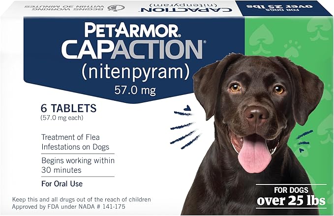 Pet Armor Fast-Acting Flea Treatment for Dogs 25+ lbs